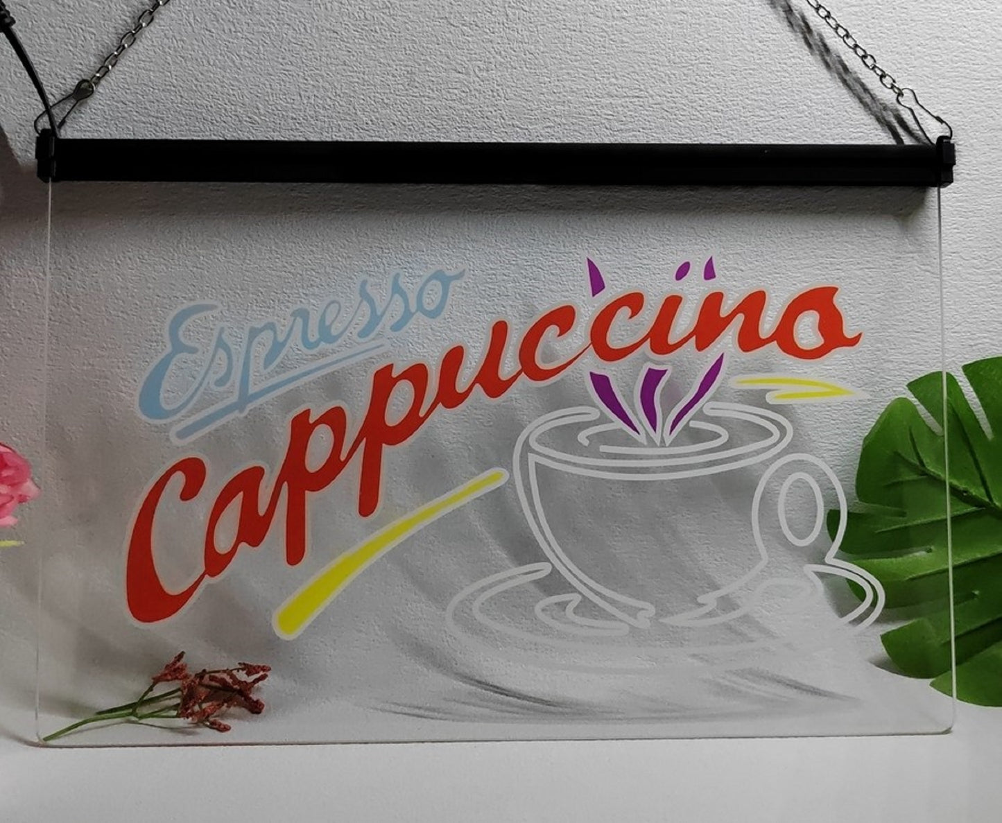 Neon Sign Multicolor Luminous Espresso Cappuccino Coffee Shop Decor