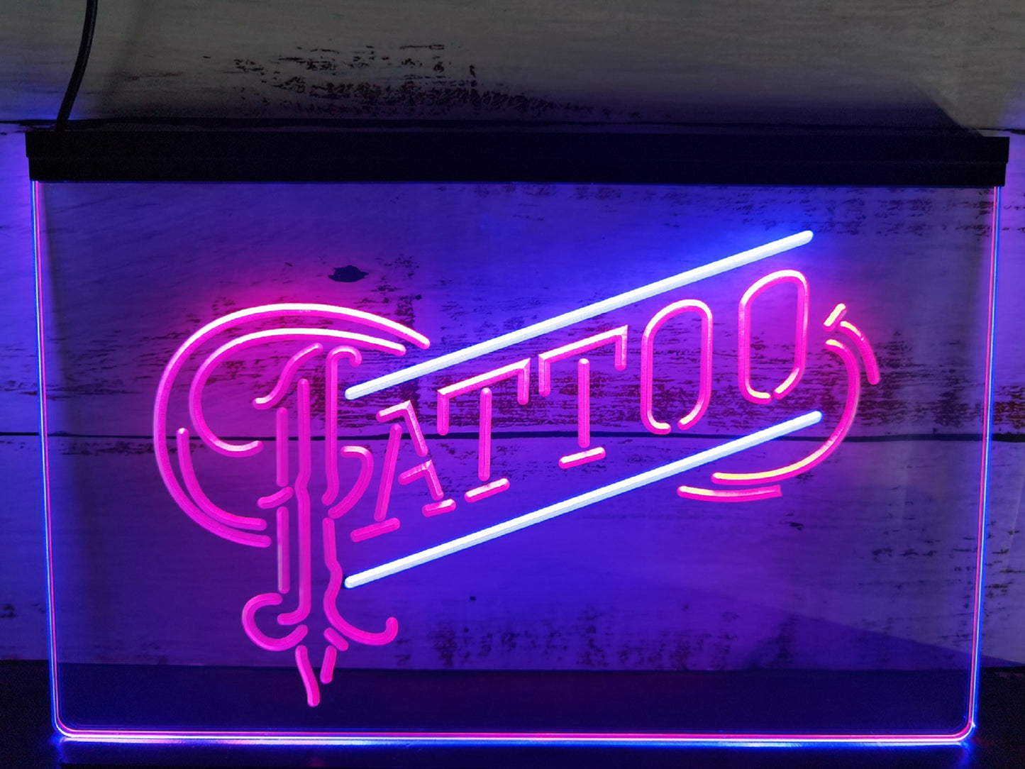 Neon Sign Dual Color Tattoo Shop Wall Desktop Decor Free Shipping