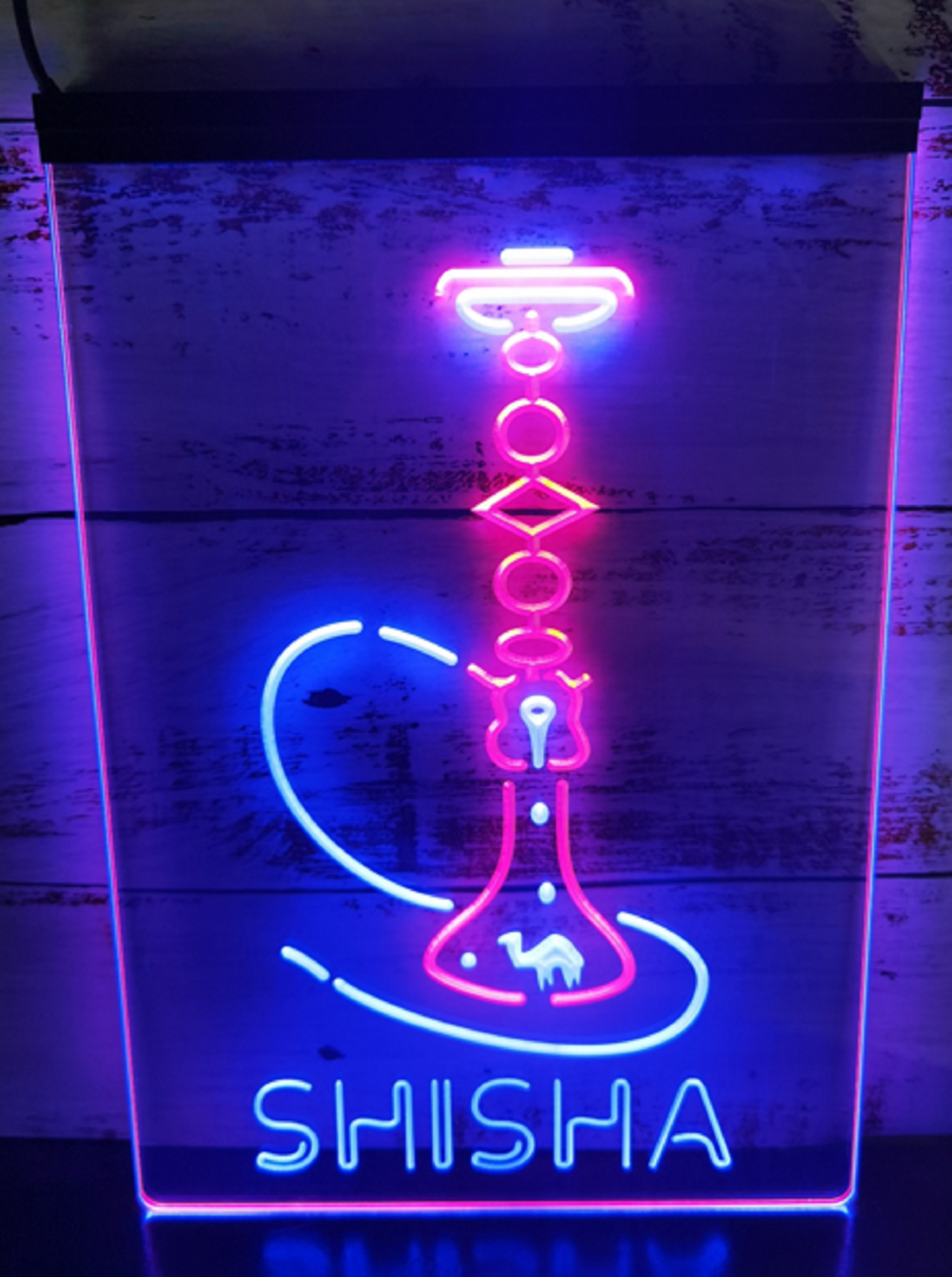 Neon Sign Dual Color Shisha For Coffee Shop Restaurant Decor Home Man Cave Decor