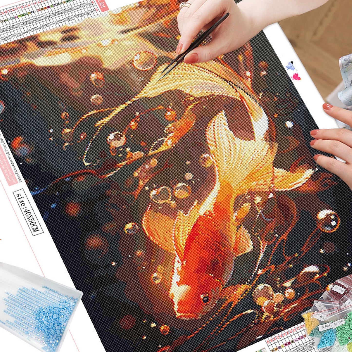 DIY Diamond Painting Colorful Fish Diamond Painting Kit Wall Art f6