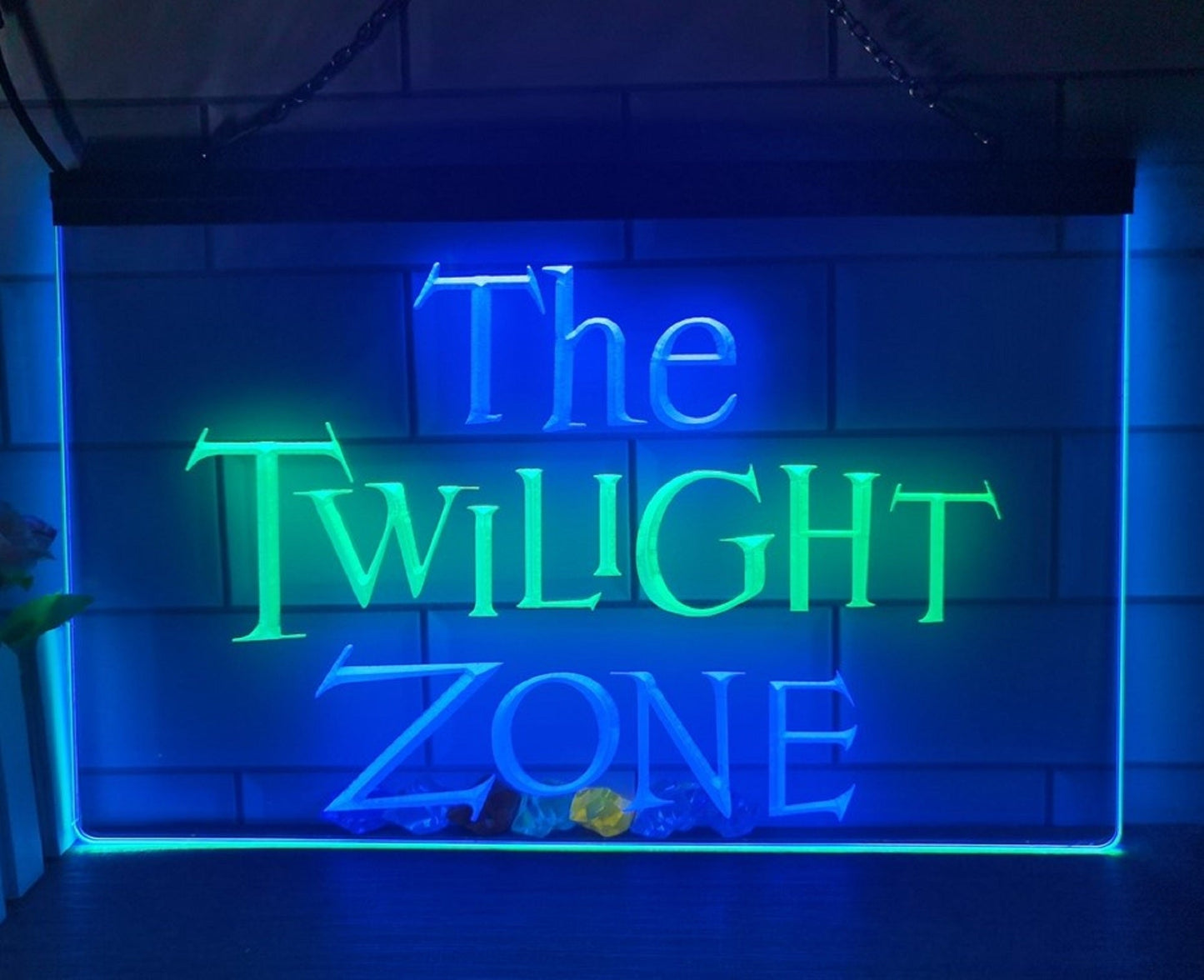Neon Sign Dual Color The Twilight Zone TV Series Home Studio Wall Desk Decor