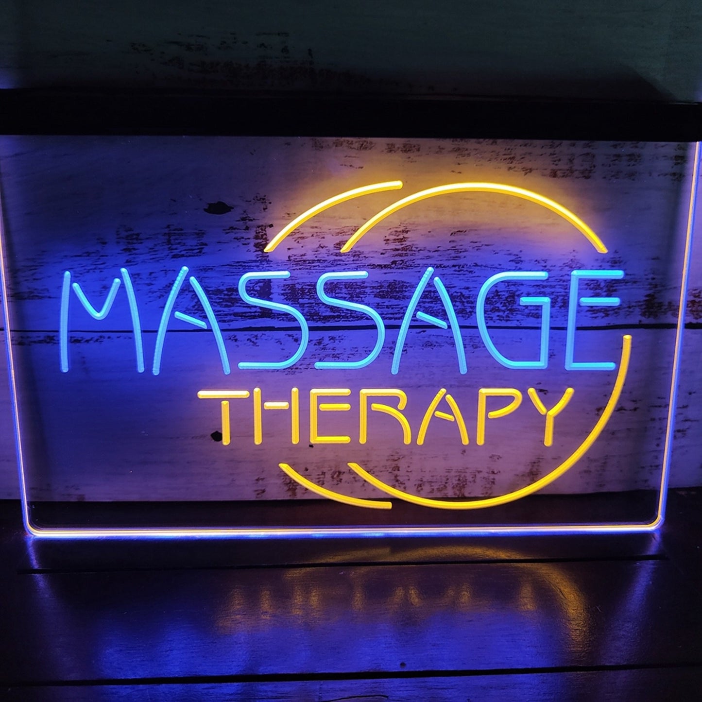 Neon Sign Dual Color Massage Therapy Spa Massage Beauty Shop Decor