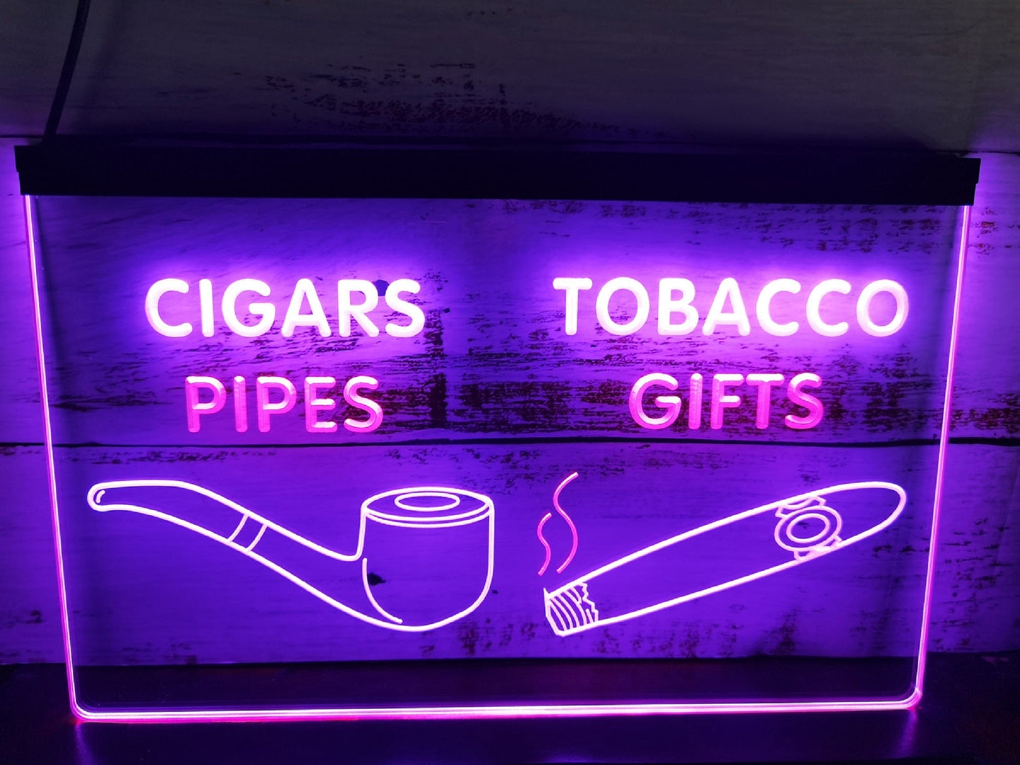 Neon Sign Dual Color cigars Pipes Tobacco Gifts Wall Desktop Decor Free Shipping