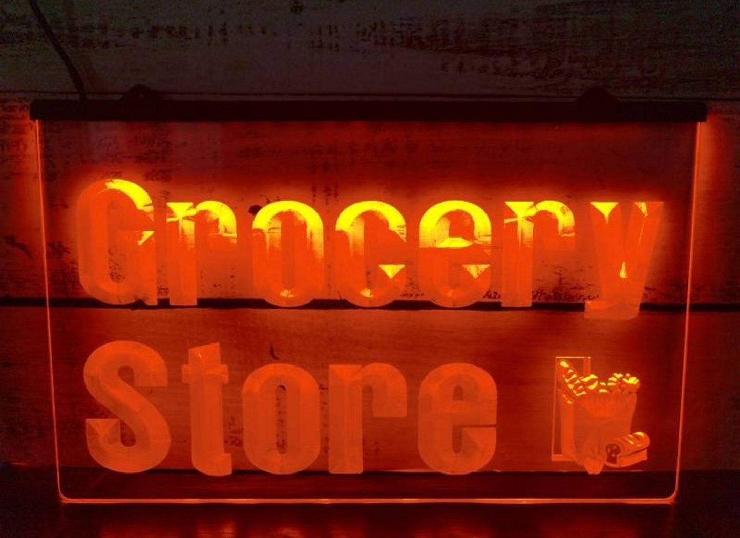 Neon Sign Grocery Store Wall Desktop Grocery Super Market Store Decor