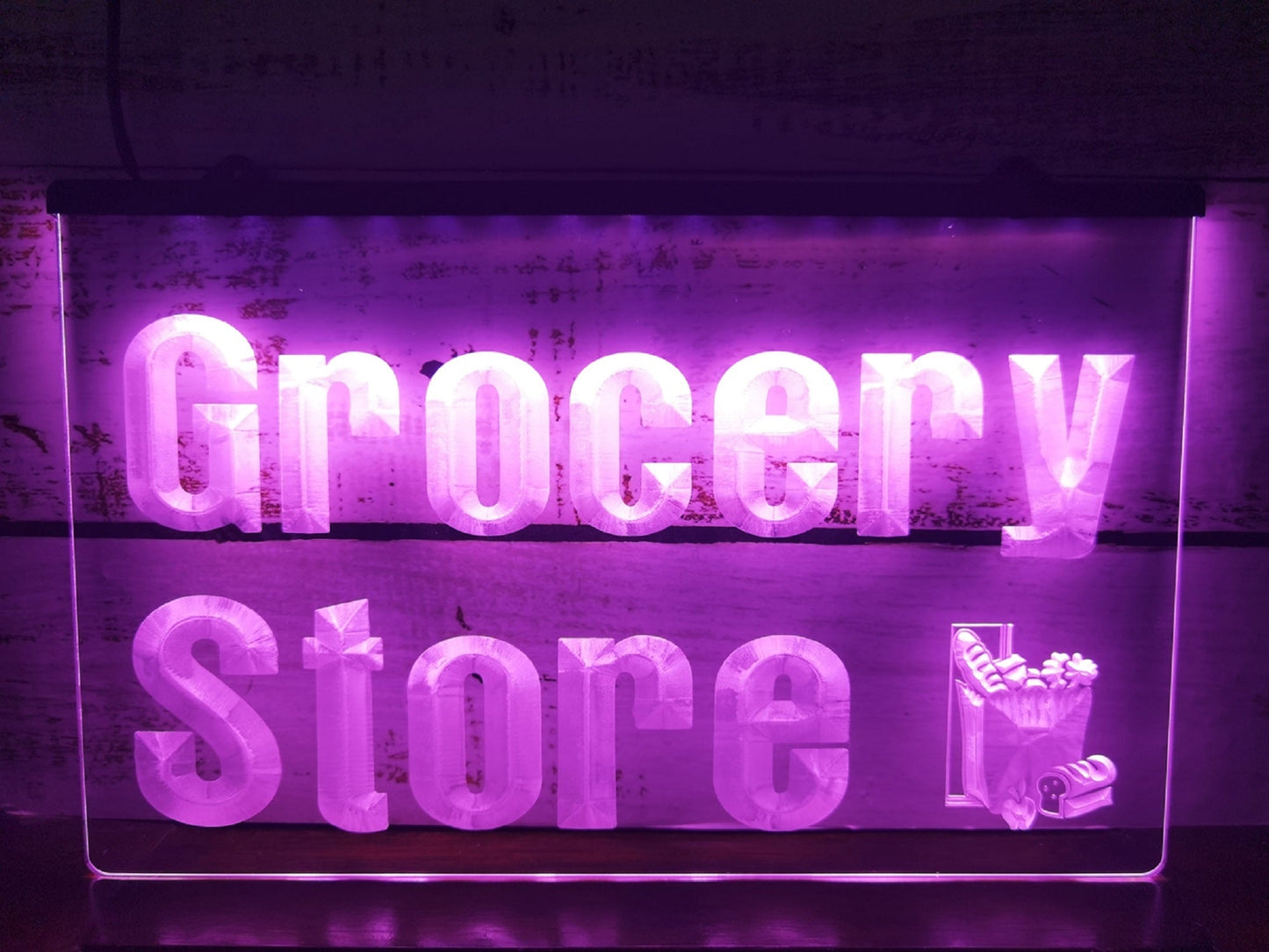Neon Sign Grocery Store Wall Desktop Grocery Super Market Store Decor