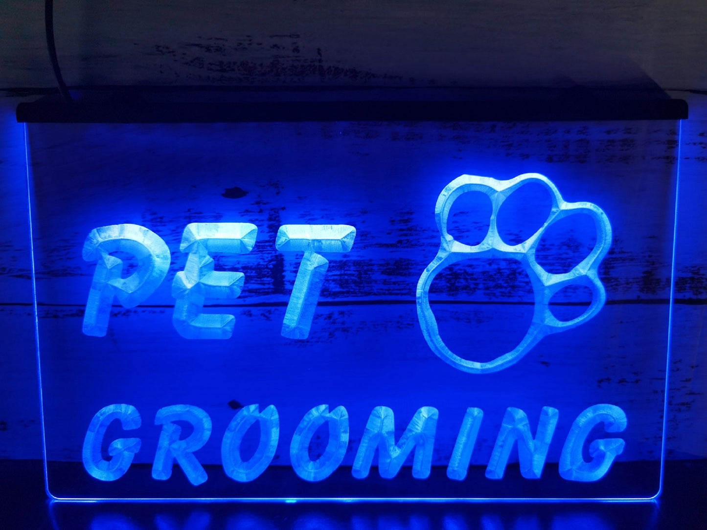 Neon Sign Pet Grooming Wall Hanging Desk Table Top Decor