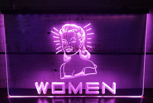 Neon Sign Vintage Sign Women Restroom Wall Bathroom Decor