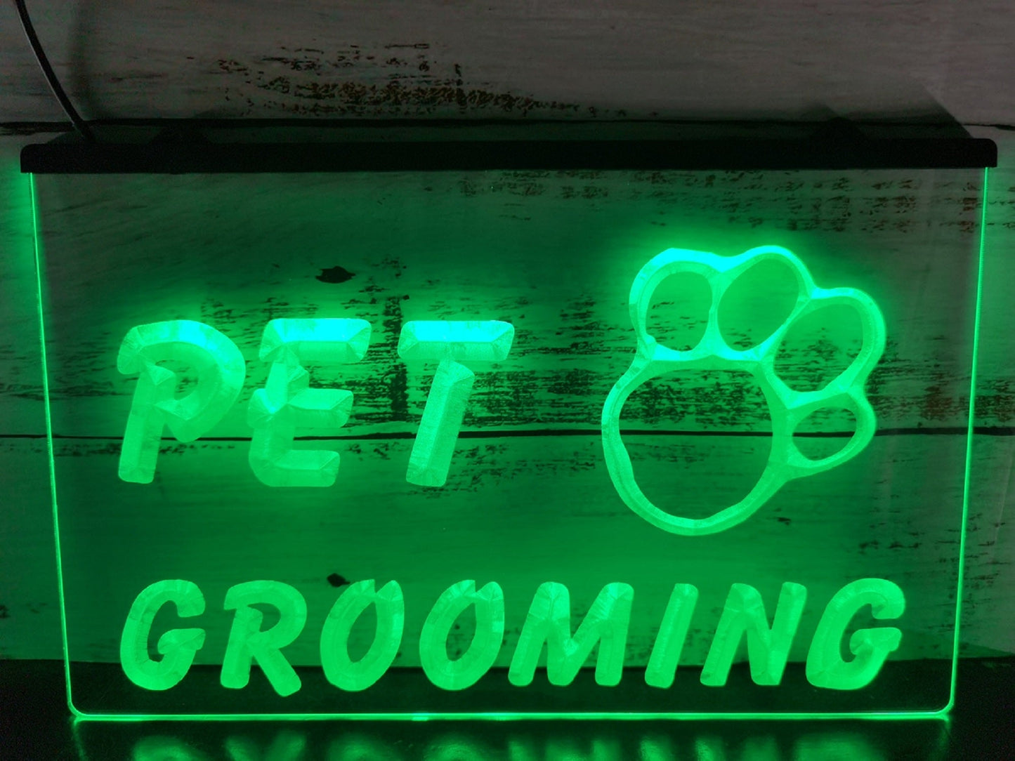 Neon Sign Pet Grooming Wall Hanging Desk Table Top Decor