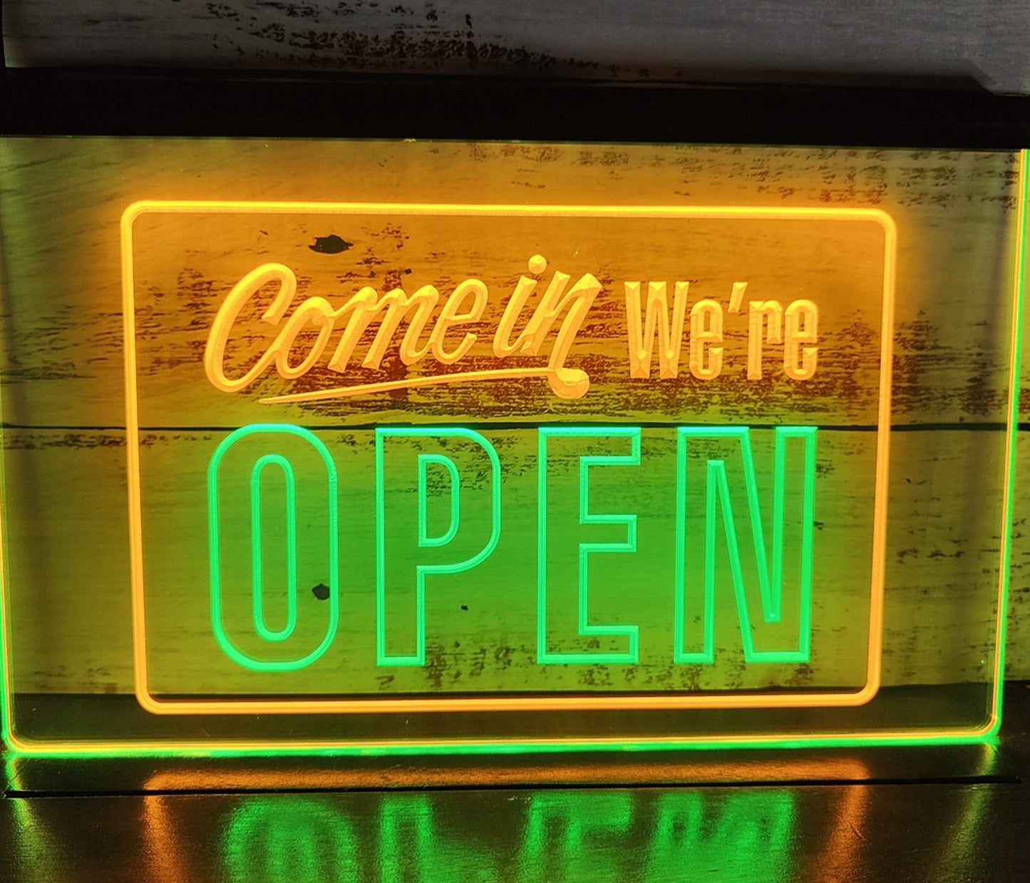 Neon Sign Dual Color Come In We're Open Store Shop Restaurant Coffee Shop Decor