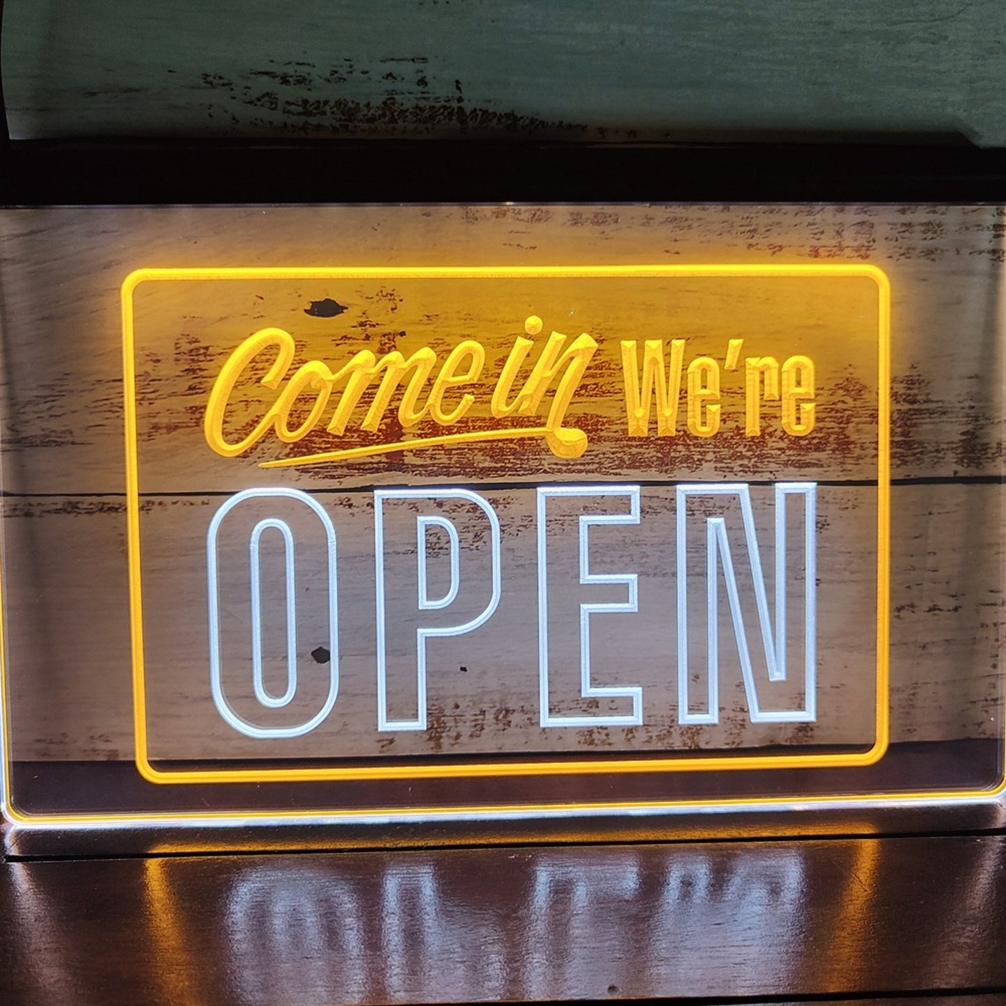 Neon Sign Dual Color Come In We're Open Store Shop Restaurant Coffee Shop Decor