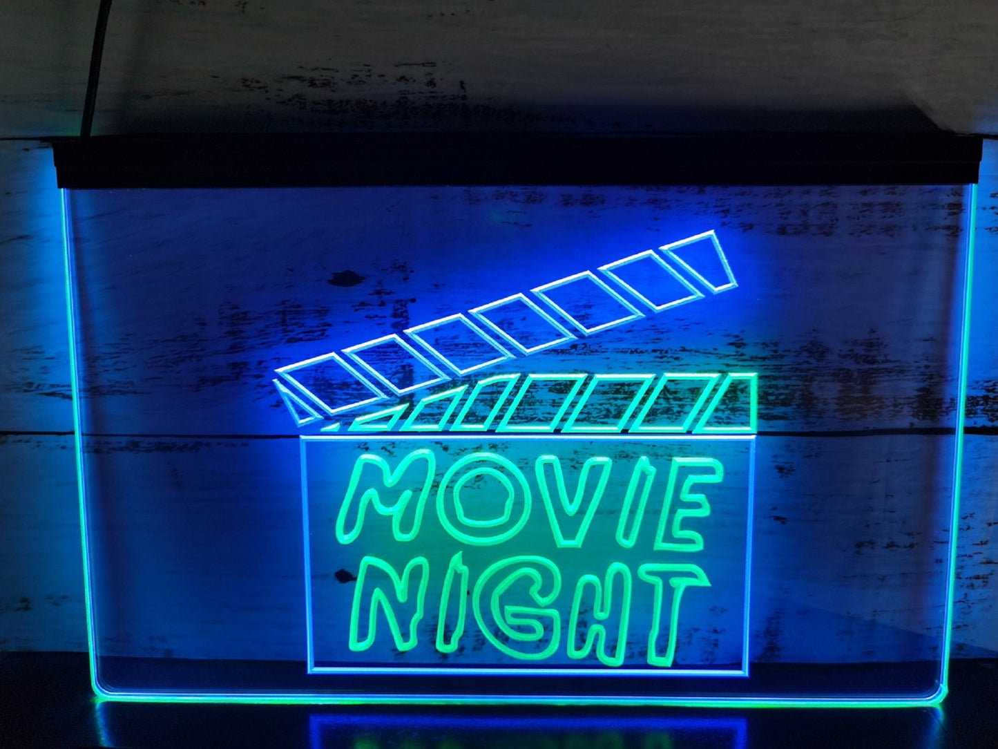 Neon Sign Dual Color Movie Night Film Home Studio Wall Desk Decor