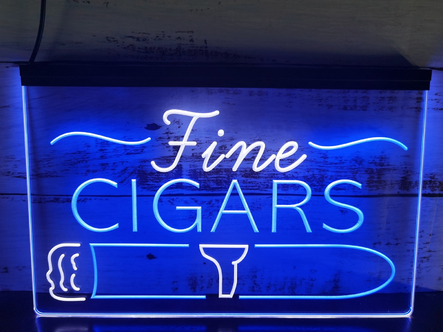 Neon Sign Dual Color Fine Cigars Vape Shop Cigar Lounge Decor Free Shipping