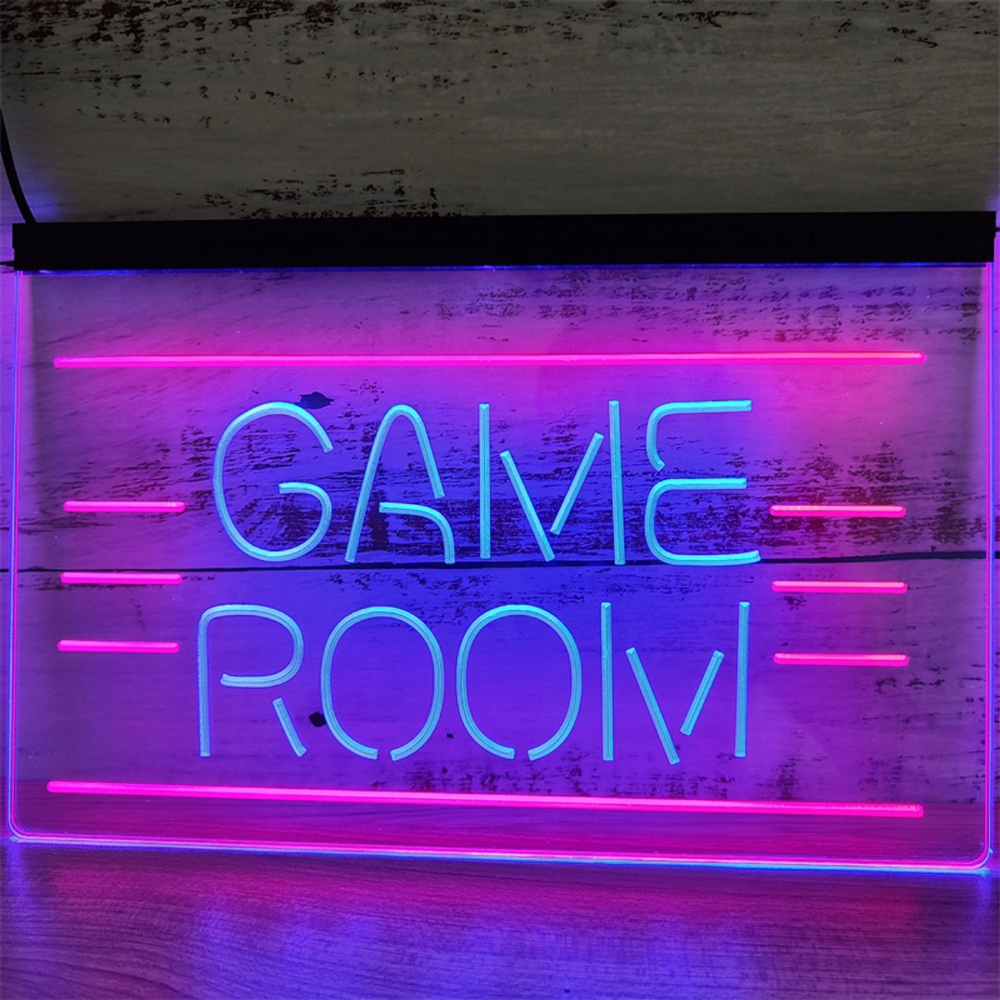 Neon Sign Dual Color Game Room Video Arcade Game Store Decor
