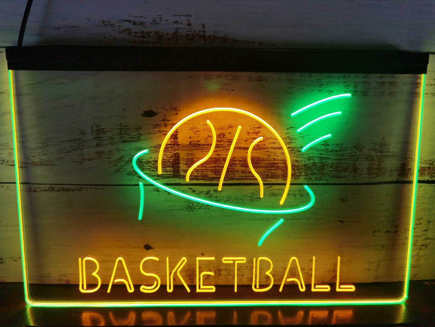 Neon Sign Dual Color Basketball Wall Hanging Table Desk Top Decor