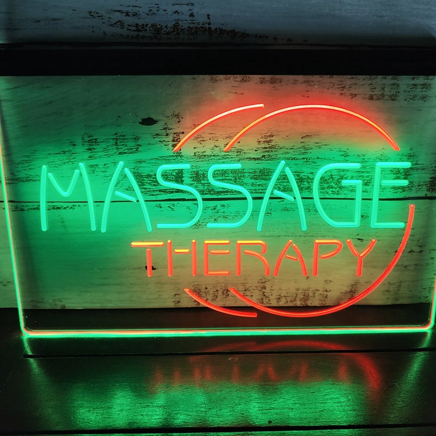 Neon Sign Dual Color Massage Therapy Spa Massage Beauty Shop Decor