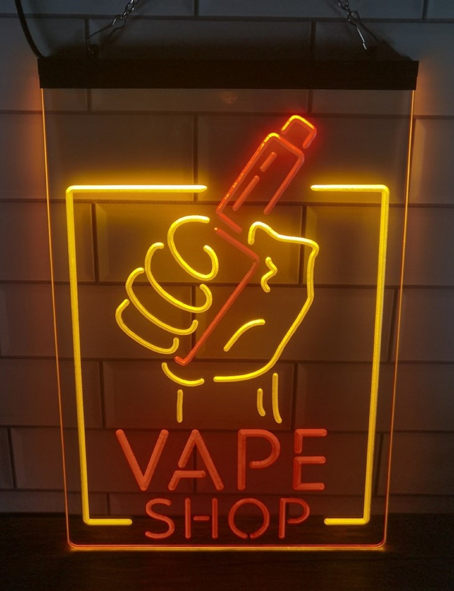 Neon Sign Dual Color Vape Shop Holding Hand Wall Desktop Decor Free Shipping