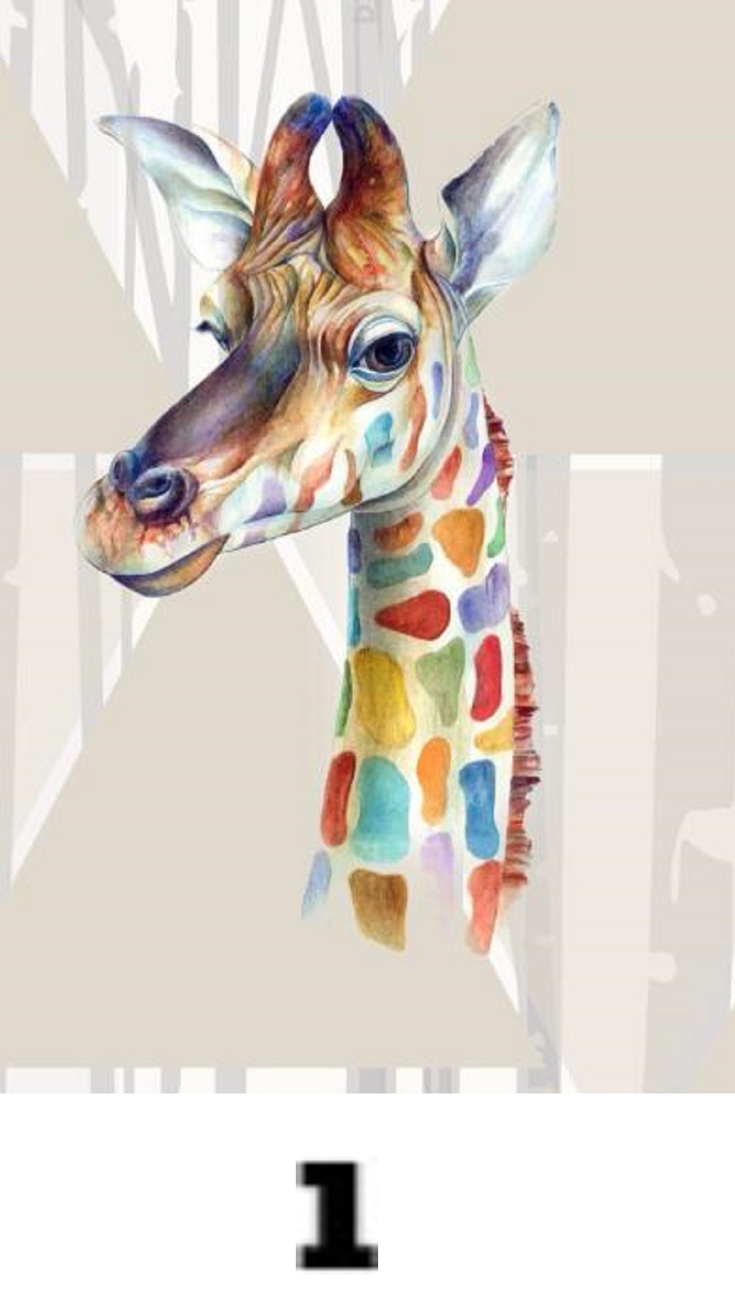 Print Canvas Zebra Deer Giraffe Home Decor Kids Room Decor Wall Art NO Frame
