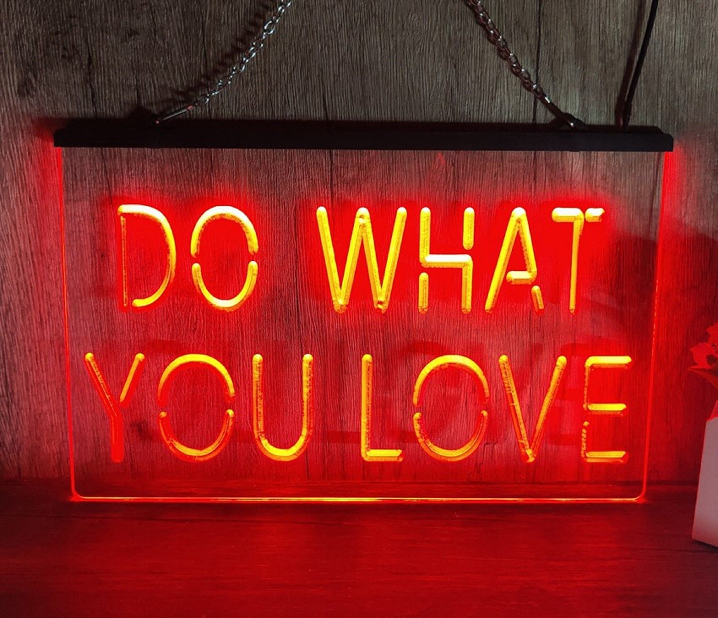 Neon Sign Do What You Love Wall Hanging Desk Table Top Decor