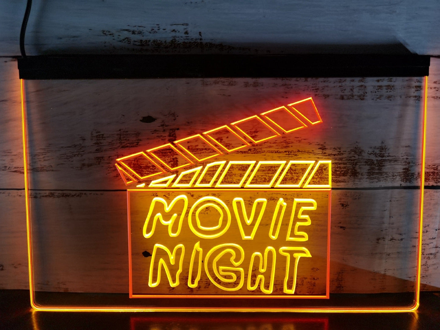 Neon Sign Dual Color Movie Night Film Home Studio Wall Desk Decor