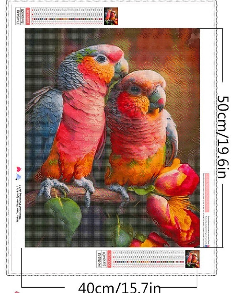 DIY Diamond Painting Parrot couple Diamond Painting Kit Wall Art