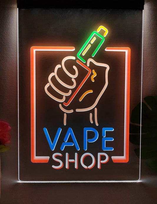 Neon Sign Multicolor Vape Shop Holding Hand Wall Desktop Decor Free Shipping