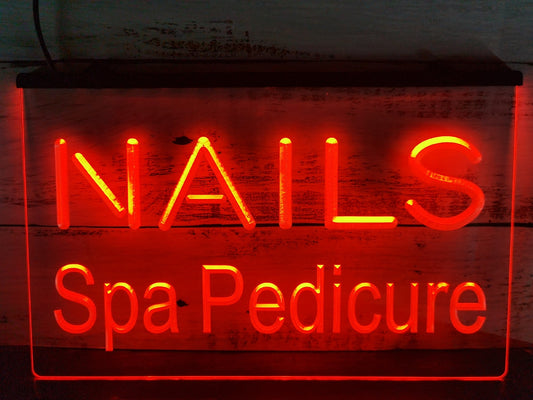 Nails Spa Pedicure Neon Sign Spa Beauty Shop Decor On/OFF Switch Many Colors Free Shipping