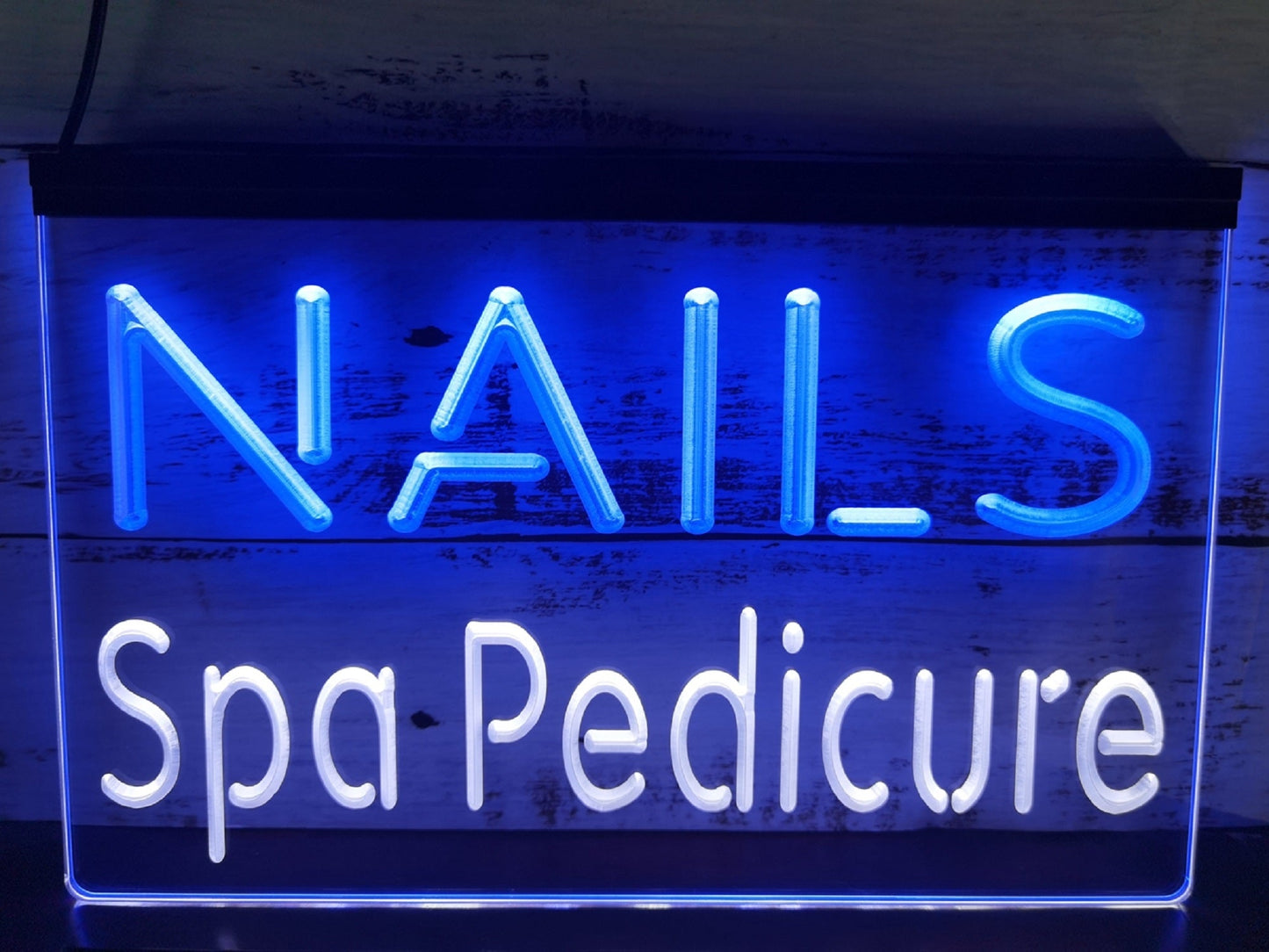 Neon Sign Dual Color Nails Spa Pedicure Beauty Salon Wall Desktop Decor