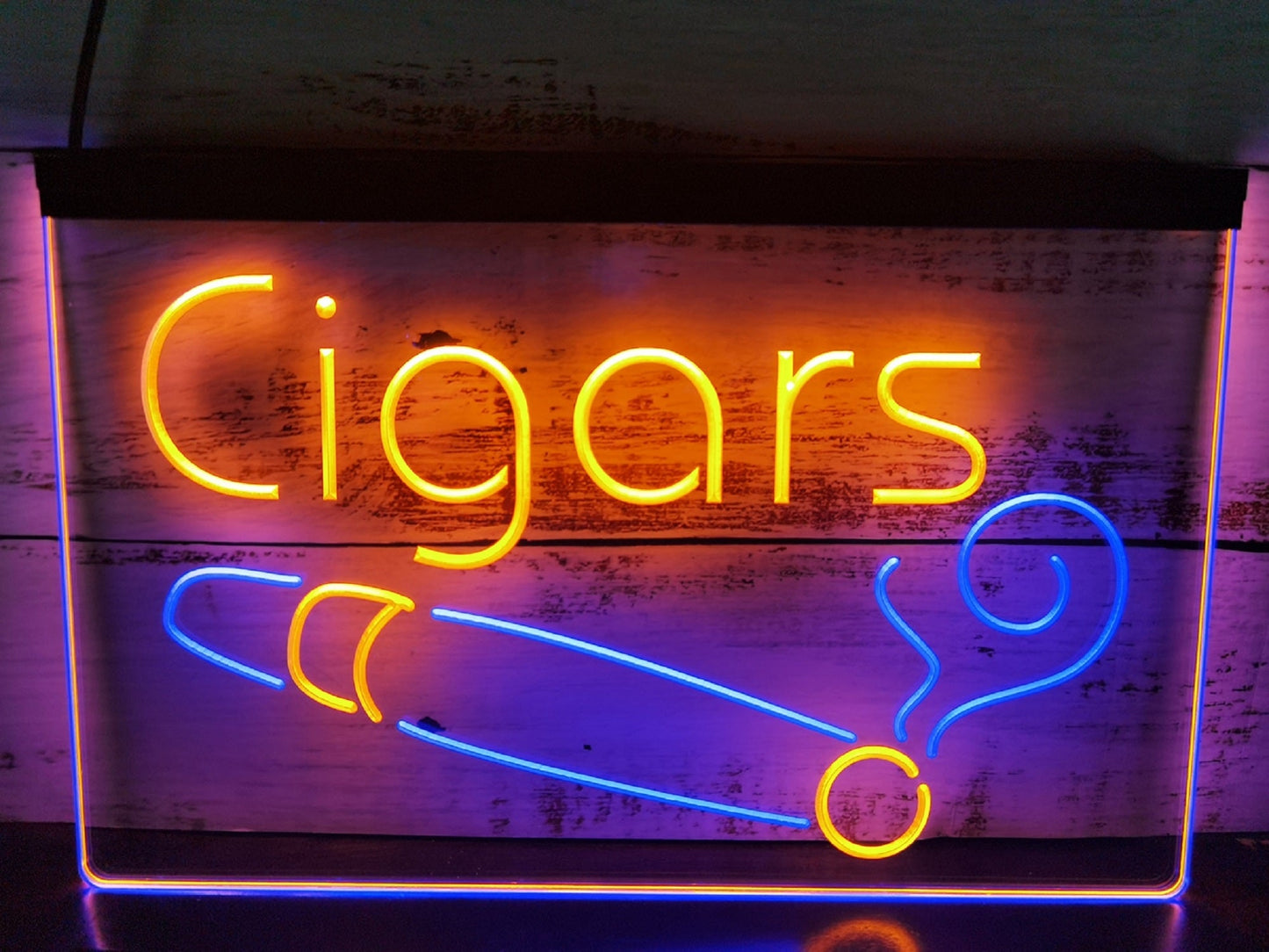 Neon Sign Dual Color Cigars Tobacco Shop Cigar Lounge Decor Free Shipping