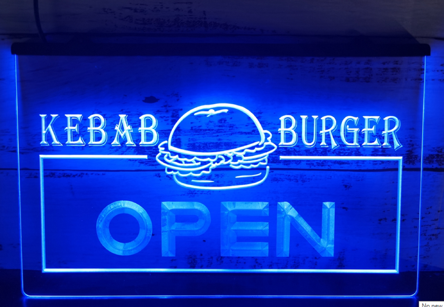 Neon Sign Kebab Burger Open Restaurant Wall Decor Free Shipping