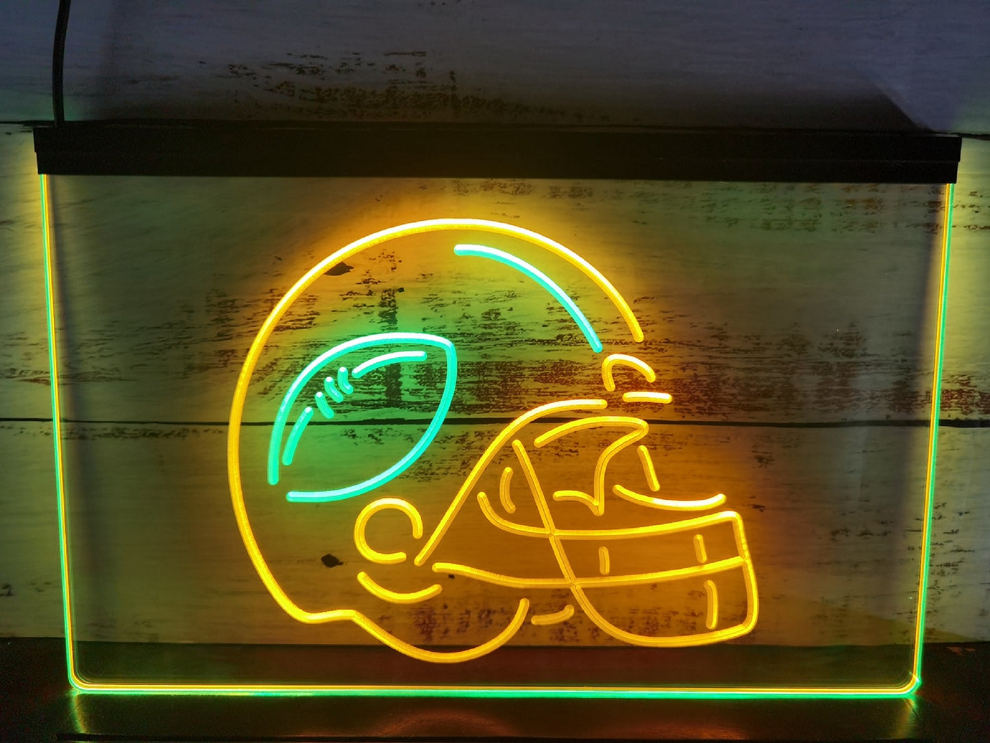 Neon Sign Dual Color American Football Sport Wall Hanging Table Desk Top Decor