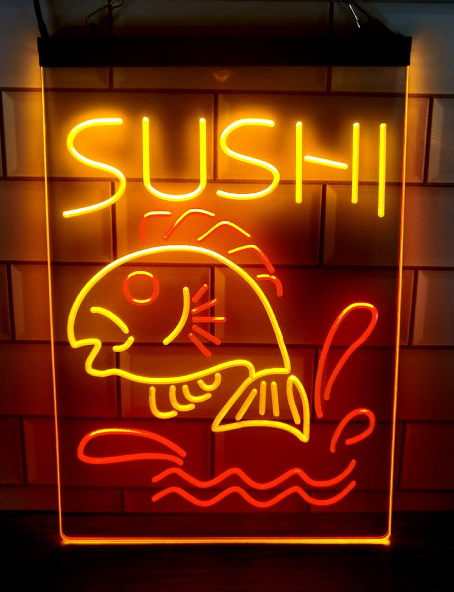Neon Sign Dual Color Sushi For Japanese Restaurant Decor