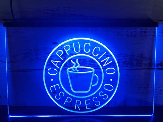Neon Sign Cappuccino Espresso For Coffee Shop Wall Desktop Decor