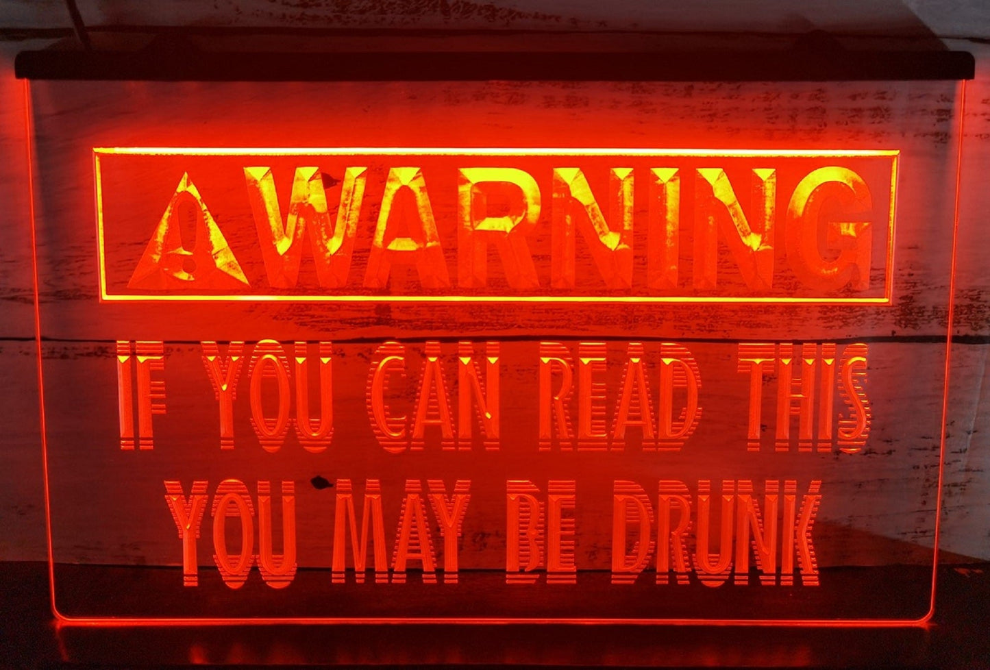 Neon Sign Warning If You Can Read This You May Be Drunk Wall Hanging Desk Table Top Decor