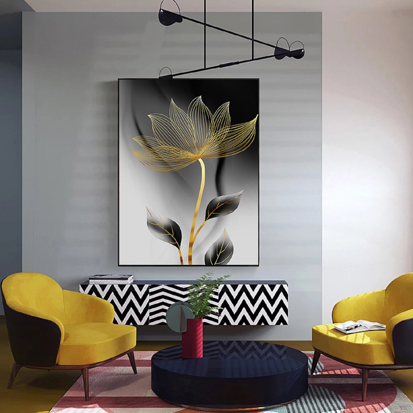 Canvas Print Art Abstract Modern Wall Decor Flowers NO FRAME
