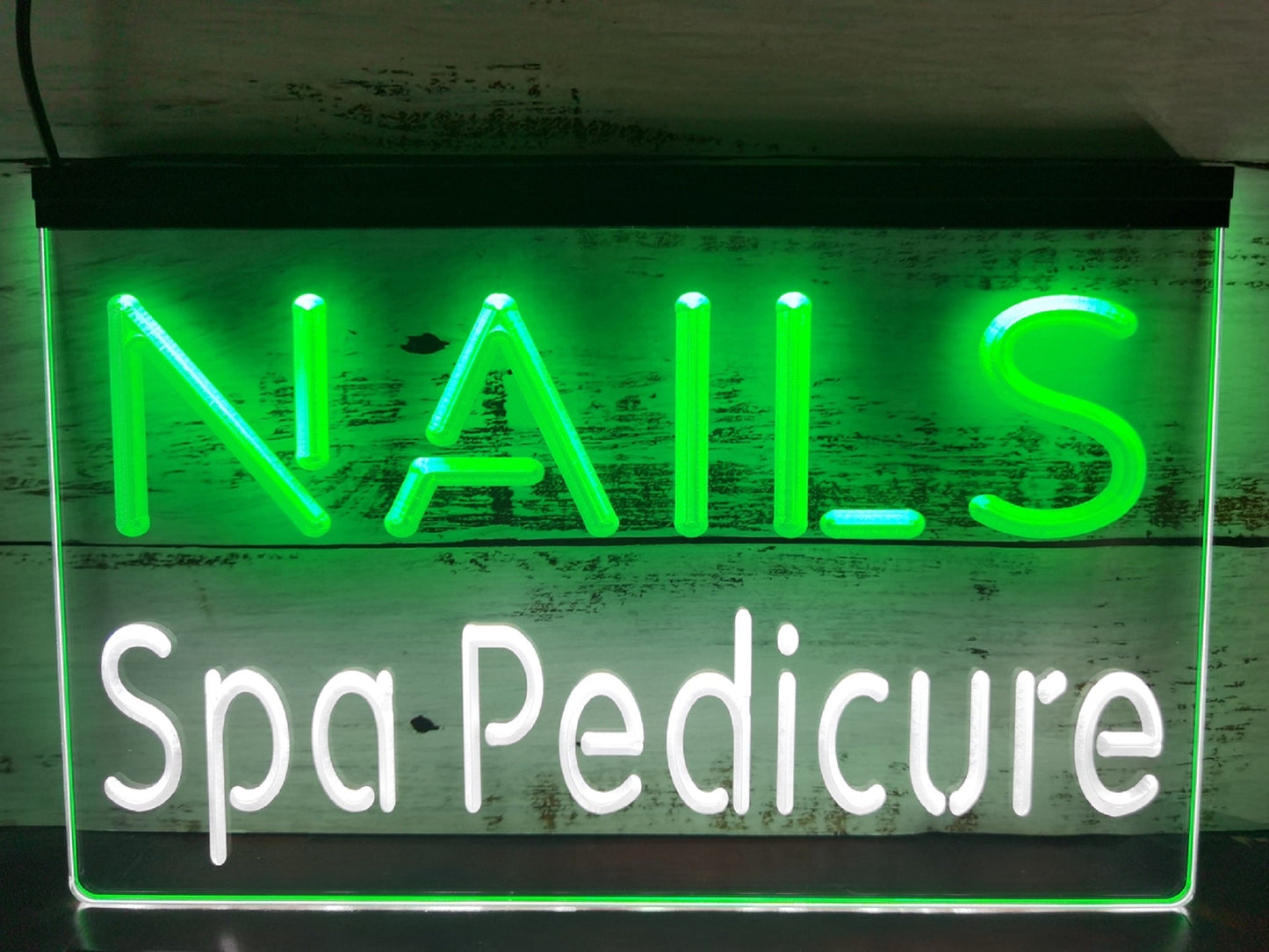 Neon Sign Dual Color Nails Spa Pedicure Beauty Salon Wall Desktop Decor
