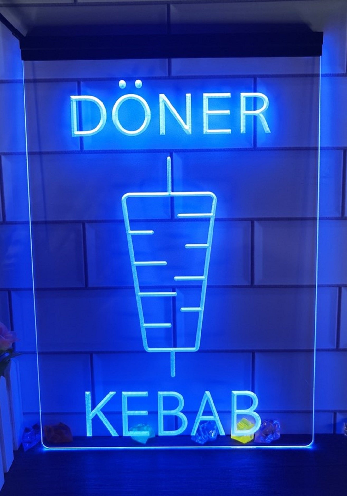 Neon Sign Doner Kebab Restaurant Fast Food Shop Wall Decor