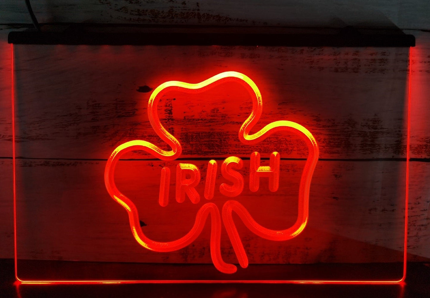 Neon Sign Irish Shamrock Wall Hanging Table Top Decor