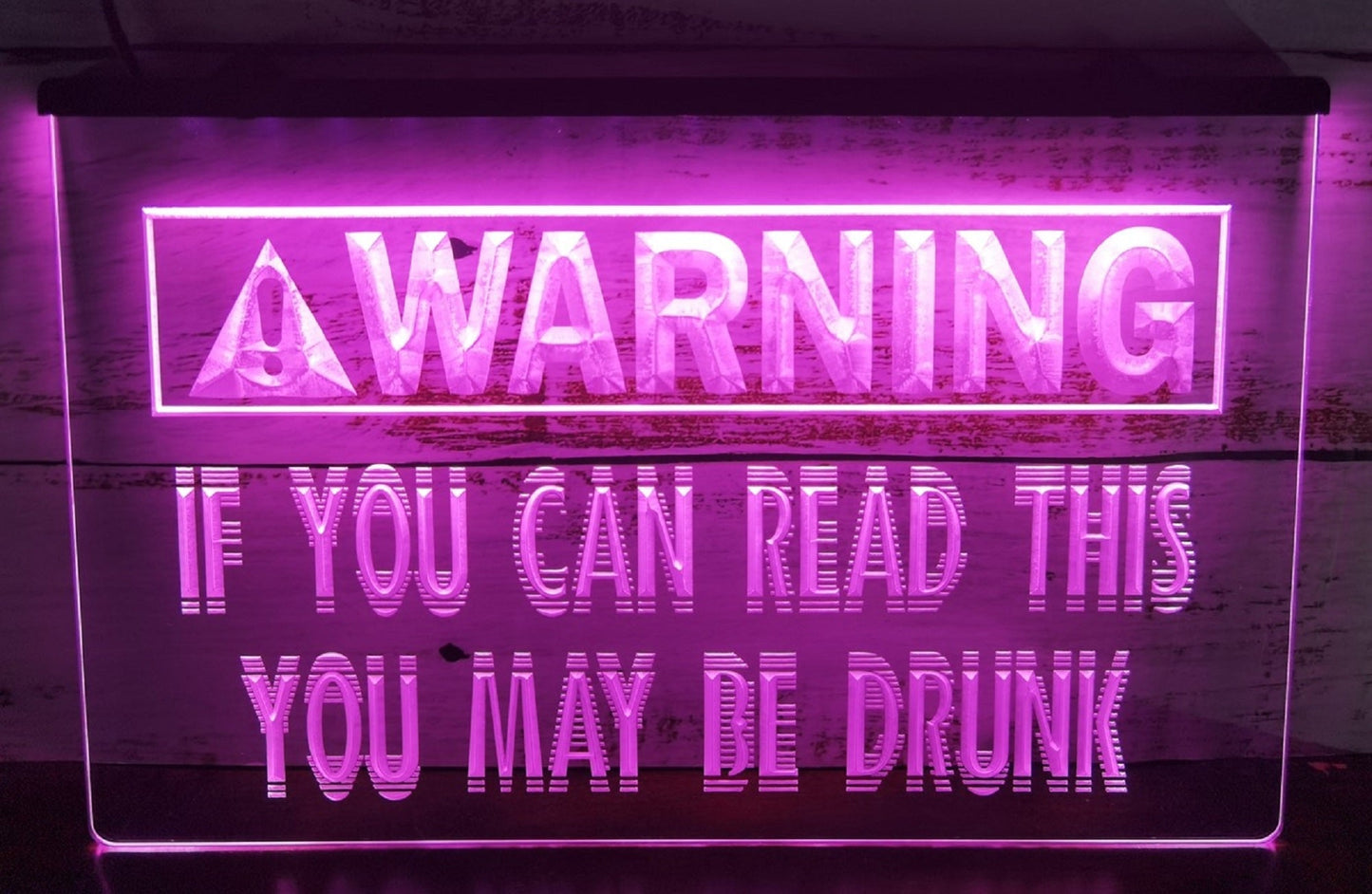Neon Sign Warning If You Can Read This You May Be Drunk Wall Hanging Desk Table Top Decor