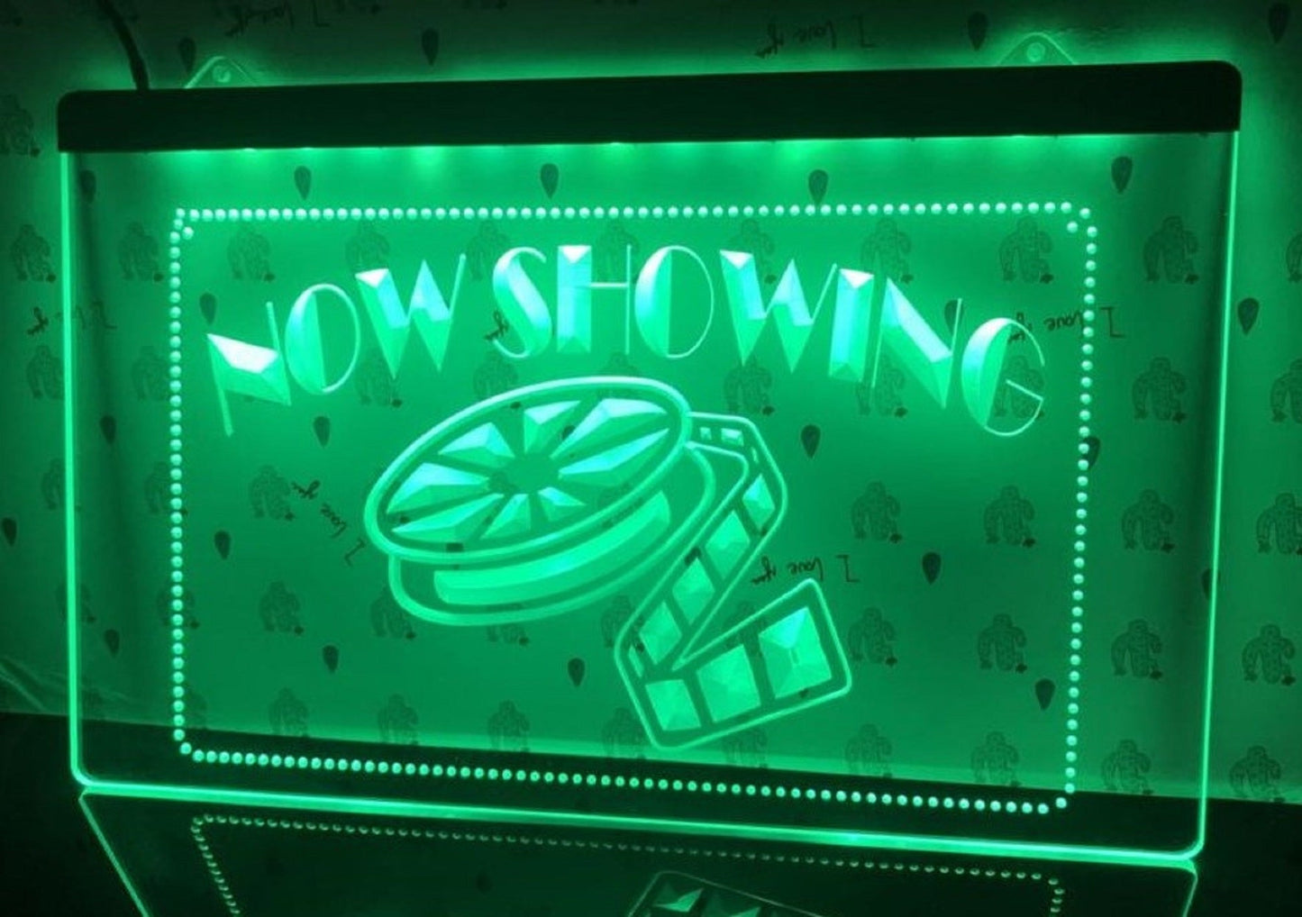Neon Sign Now Showing Filming Home Studio Wall Desk Decor