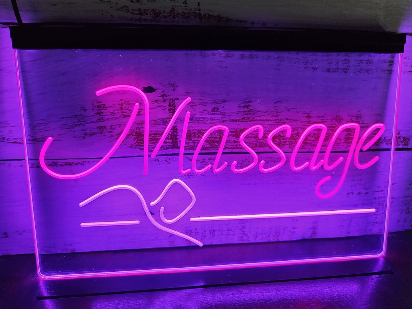 Neon Sign Dual Color Massage Therapy Spa Massage Beauty Salon Decor