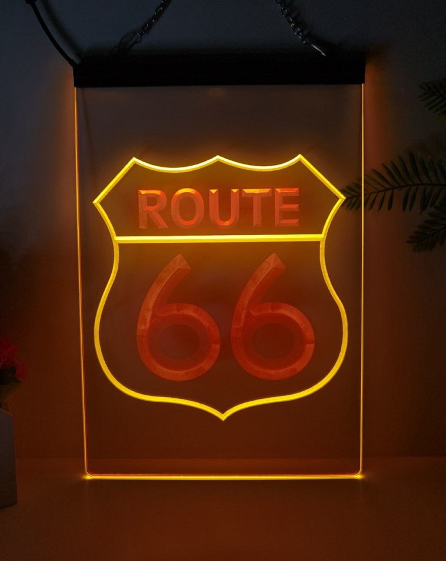 Neon Sign Dual Color Route 66 Home Wall Desktop Decor Free Shipping