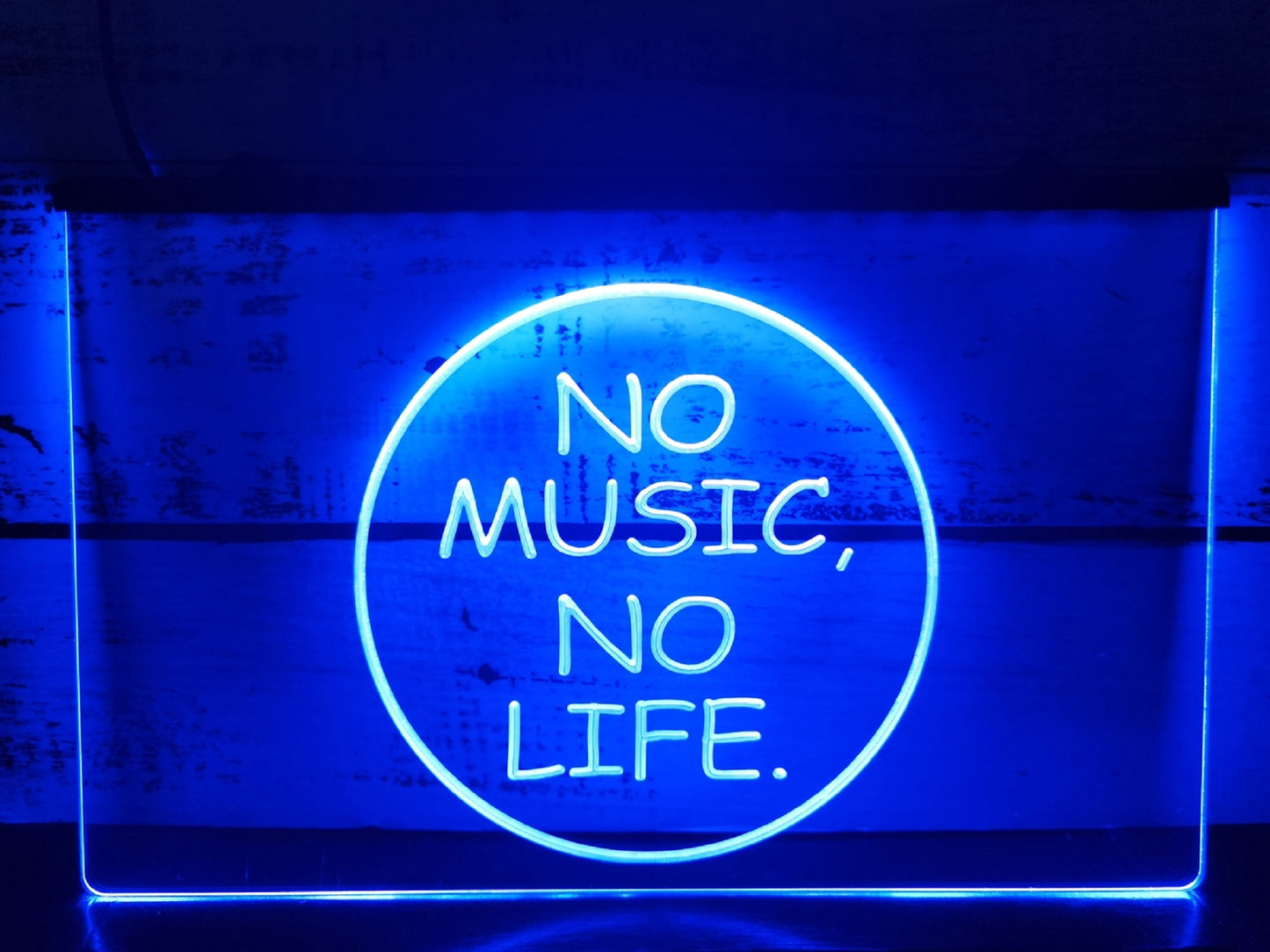 Neon Sign No Music No Life Home Studio Wall Desktop Decor