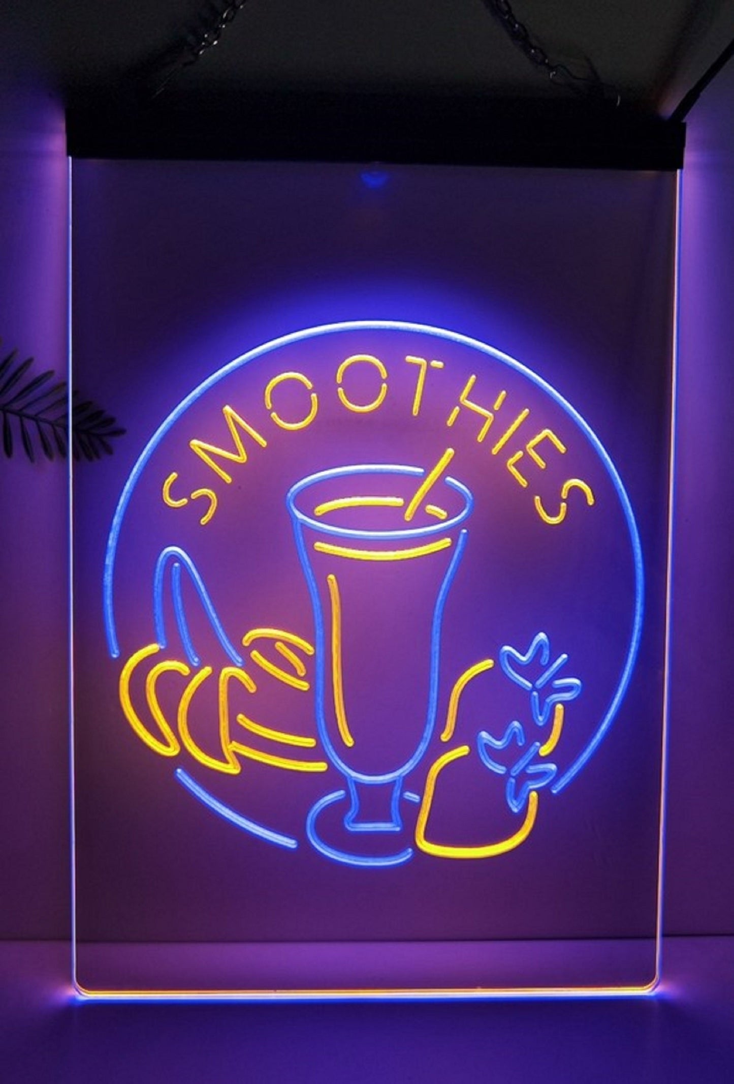 Neon Sign Dual Color Smoothies For Drinks Coffee Shop Decor