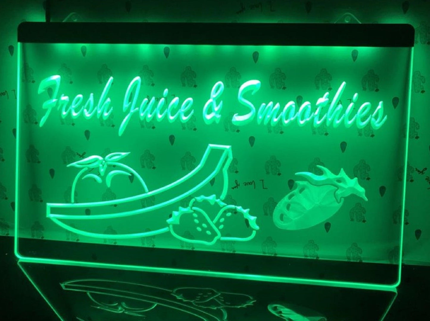 Neon Sign Fresh Juice & Smoothies For Drinks Coffee Shop Decor