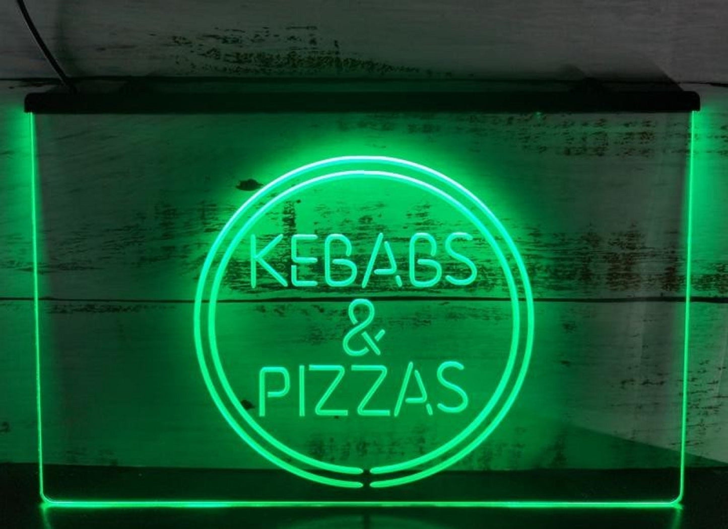 Neon Sign Kebabs & Pizzas Fast Food Kebab Pizza Restaurant Decor