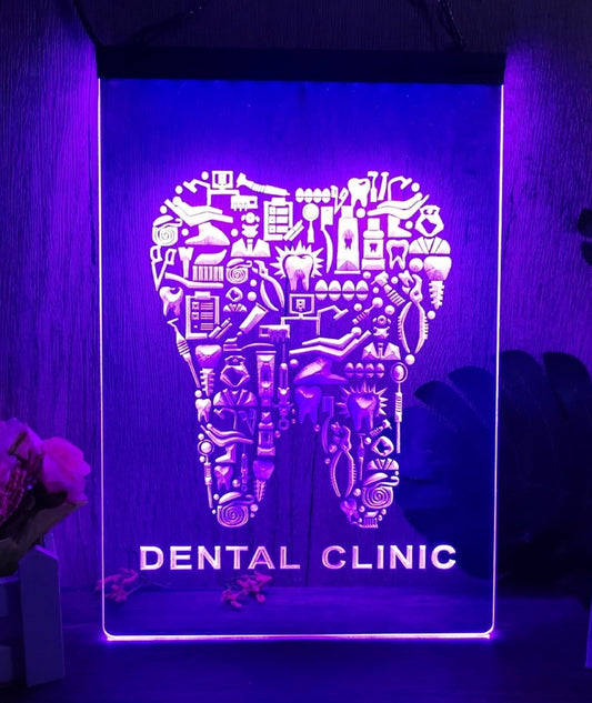 Neon Sign Dental Clinic Dentist Wall Desktop Decor Free Shipping