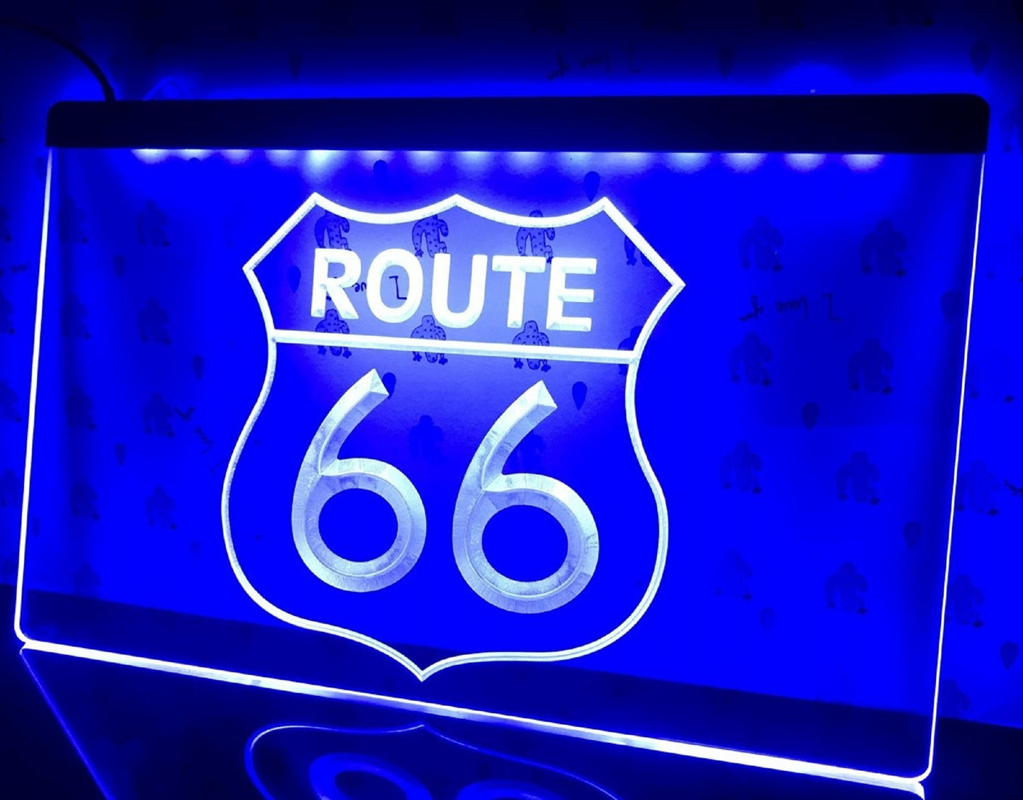Neon Sign Route 66 Home Wall Desktop Decor Free Shipping