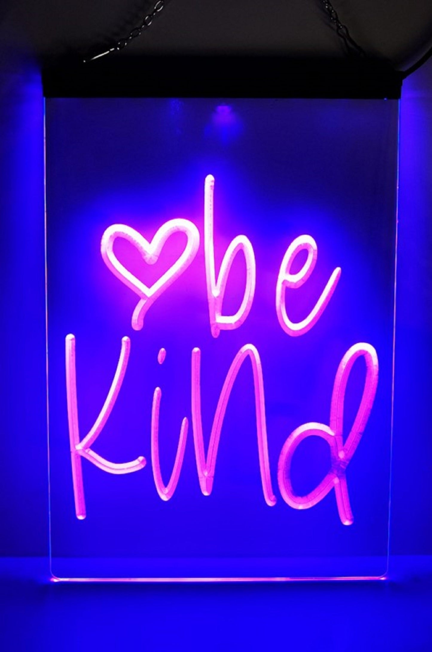 Neon Sign Be Kind Wall Hanging Desk Table Top Decor
