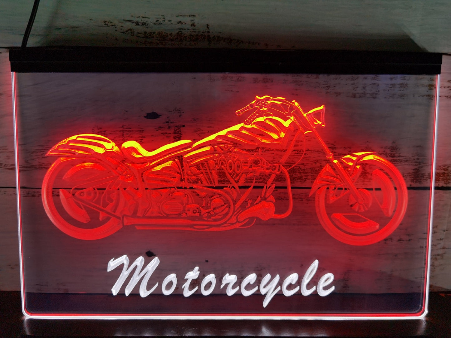 Neon Sign Dual Color Motorcycle Bike Home Wall Desktop Decor Free Shipping