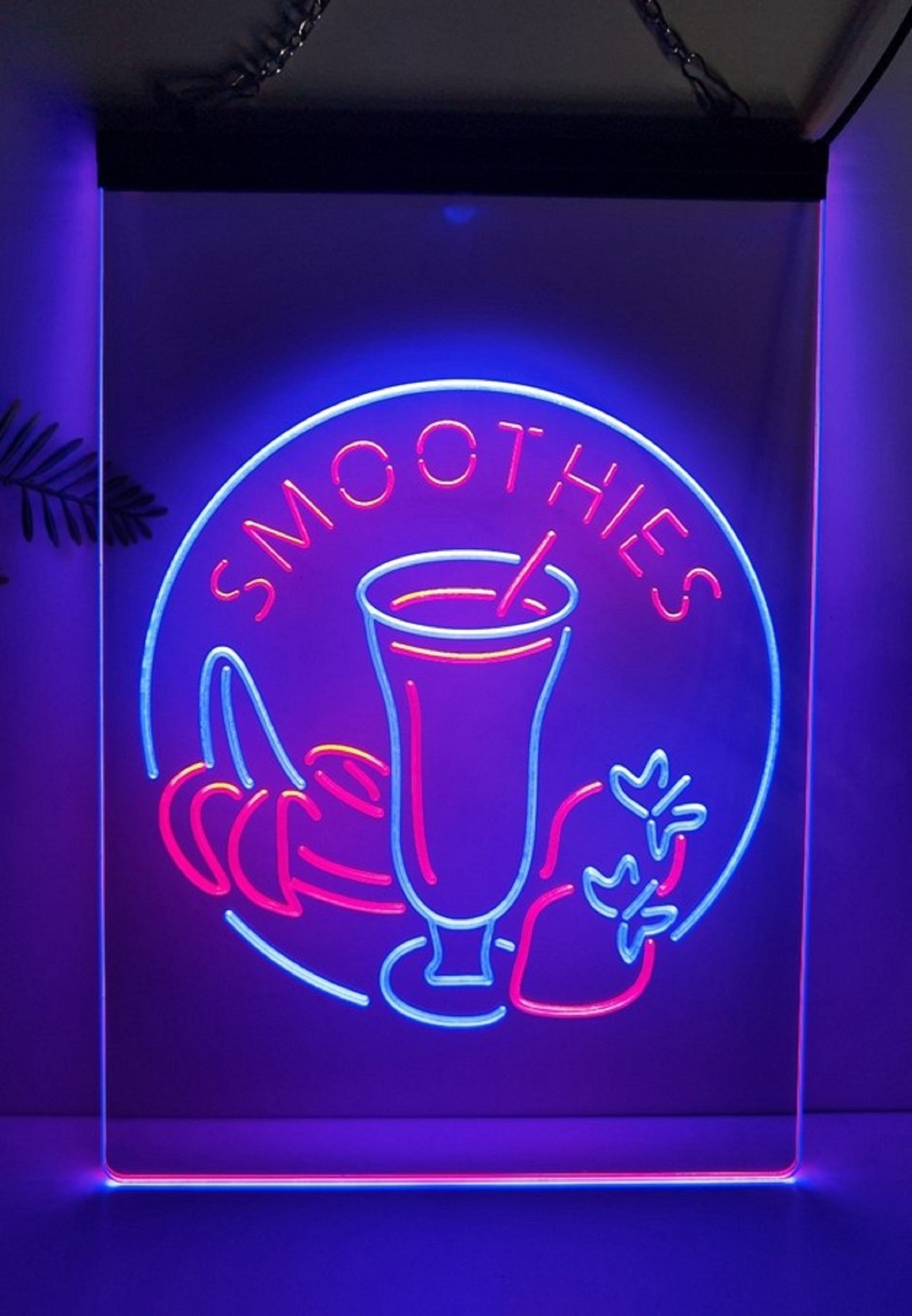 Neon Sign Dual Color Smoothies For Drinks Coffee Shop Decor
